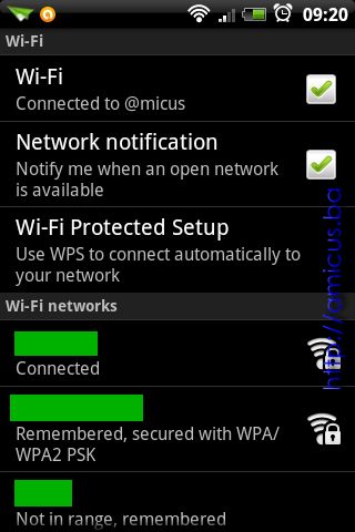 Wi-fi settings