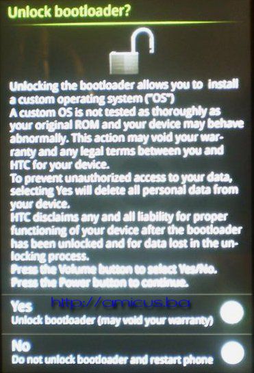 Otključati bootloader