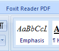 Foxit Word menu