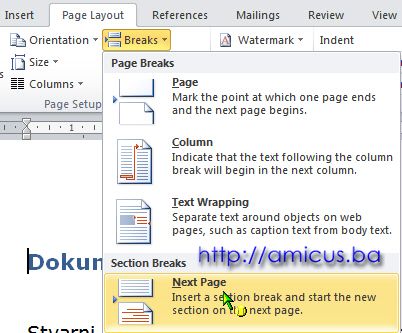 Breaks - Next page