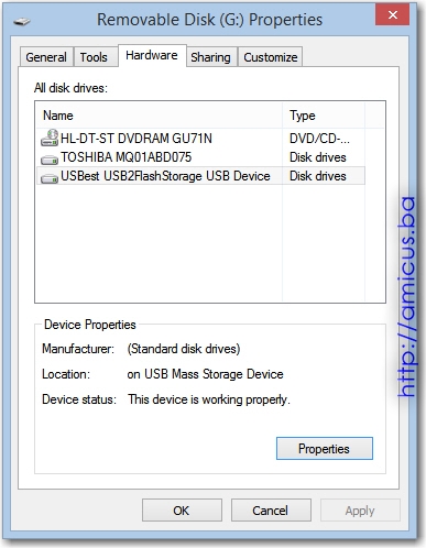 USB properties