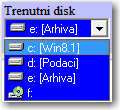 DriveListBox kontrola