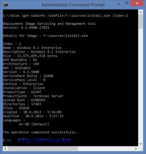 Provjera verzije Windows instalacije