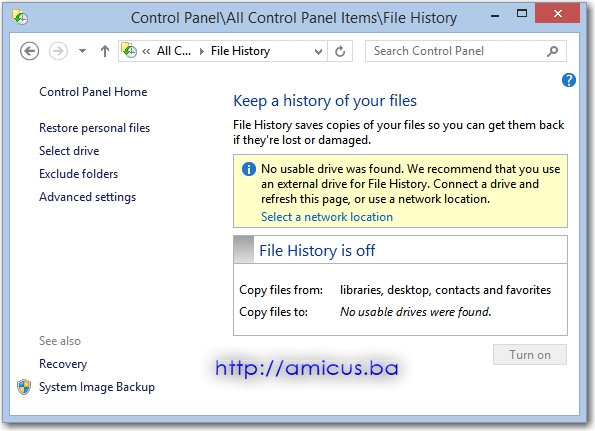 File History prozor