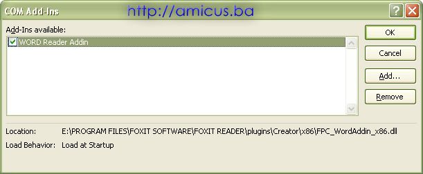Word Reader add-in
